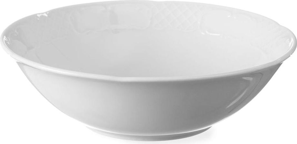 12x Salatschüssel, Flora, weiß, Hotel Porzellan, 1L, 230x(H)65mm