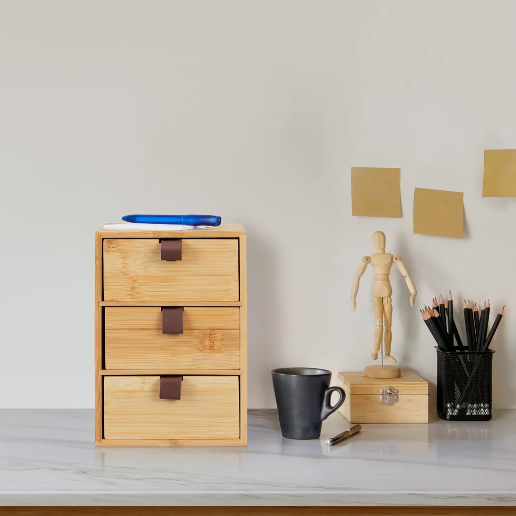 Mini Cassettiera 3 Cassetti Relaxdays | Organizer Scrivania Design