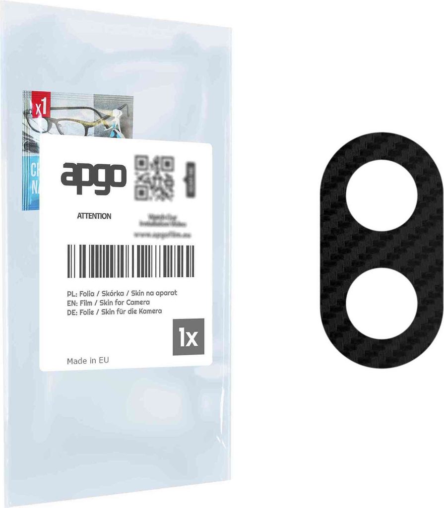 apgo Objektivschutz-Folie, Kameraschutz kompatibel mit Oppo A9x, Carbon-Imitation, Rückseite Schutzfolie für Kamera-Insel, Hinten Folie, kratzfes...