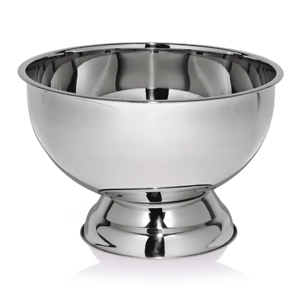Cestello Champagne per Eventi Ø 40cm | Acciaio Lucido Nichel-Cromo