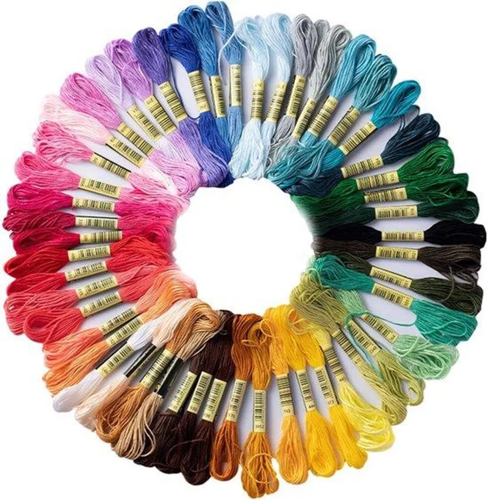 Fils à Broder Anti-Nœuds 50 Couleurs 8m pour Débutants en Couture
