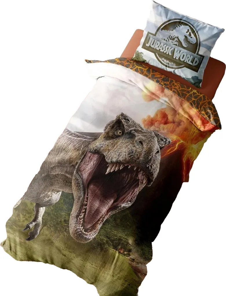 Parure de lit Jurassic World TC161 réversible pour lit simple - Coloré