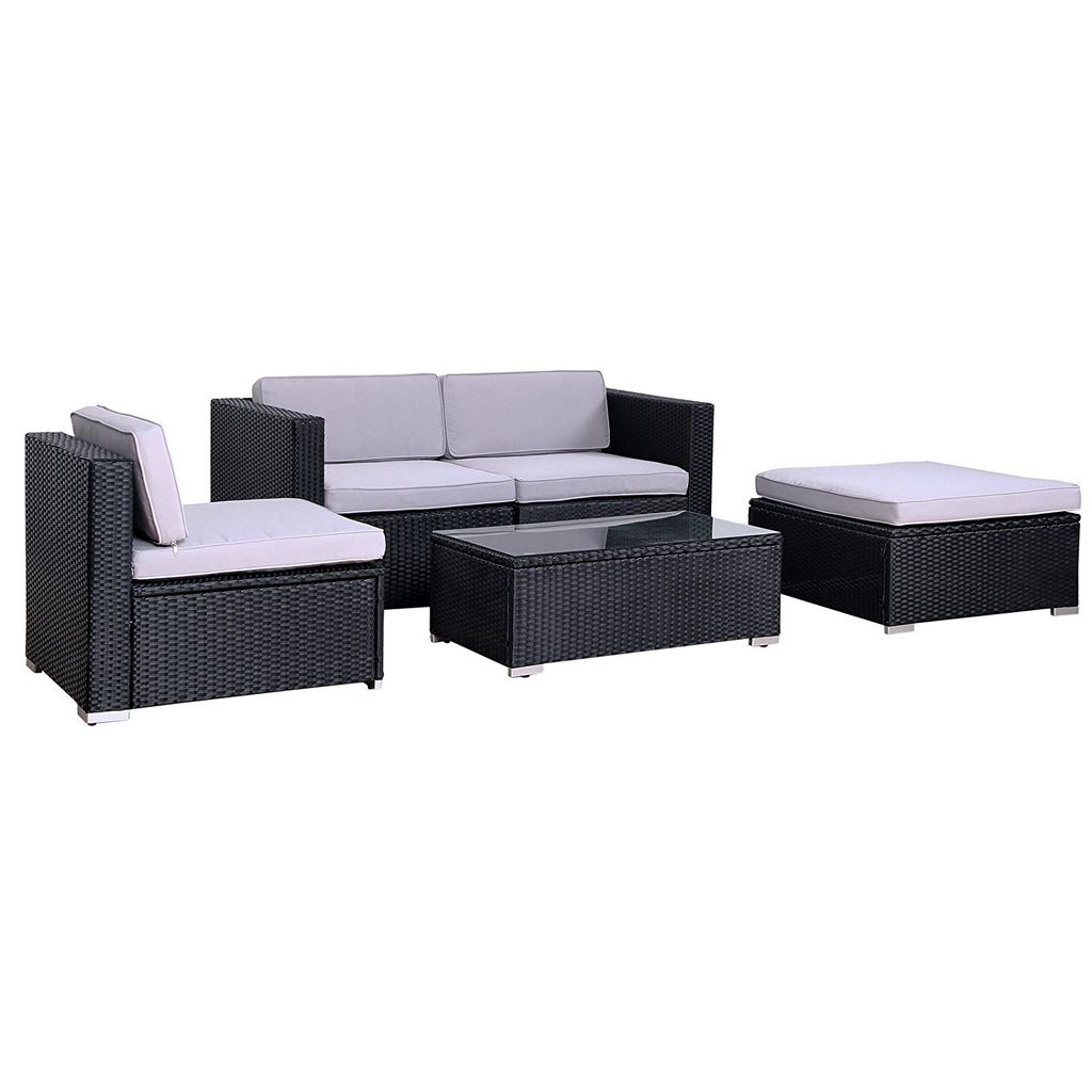 SVITA Polyrattan Lounge California Gartenmöbel Set Sofa Couch Garnitur Rattan 