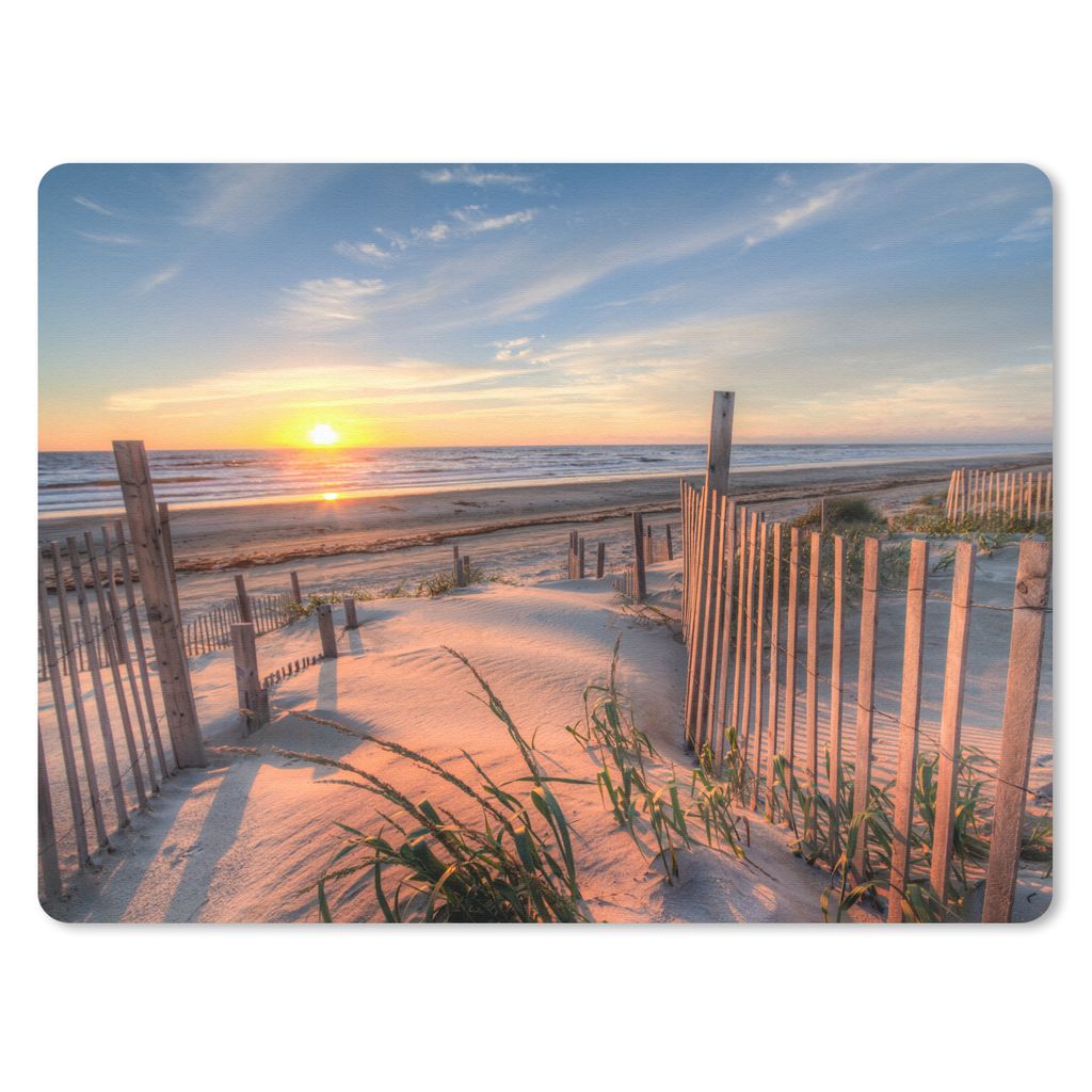 MuchoWow Mauspad Mousepad Strand - Meer - Düne - Sonnenuntergang - Landschaft 40x30 cm - Mousepads - Maus Mat - Pad - Mausunterlage - Anti Rutsch