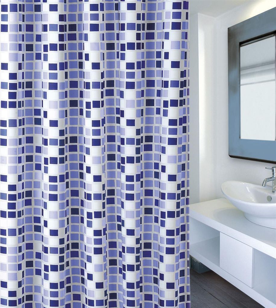 MSV Kopie von Duschvorhang Mosaiko Blau Produktbild 