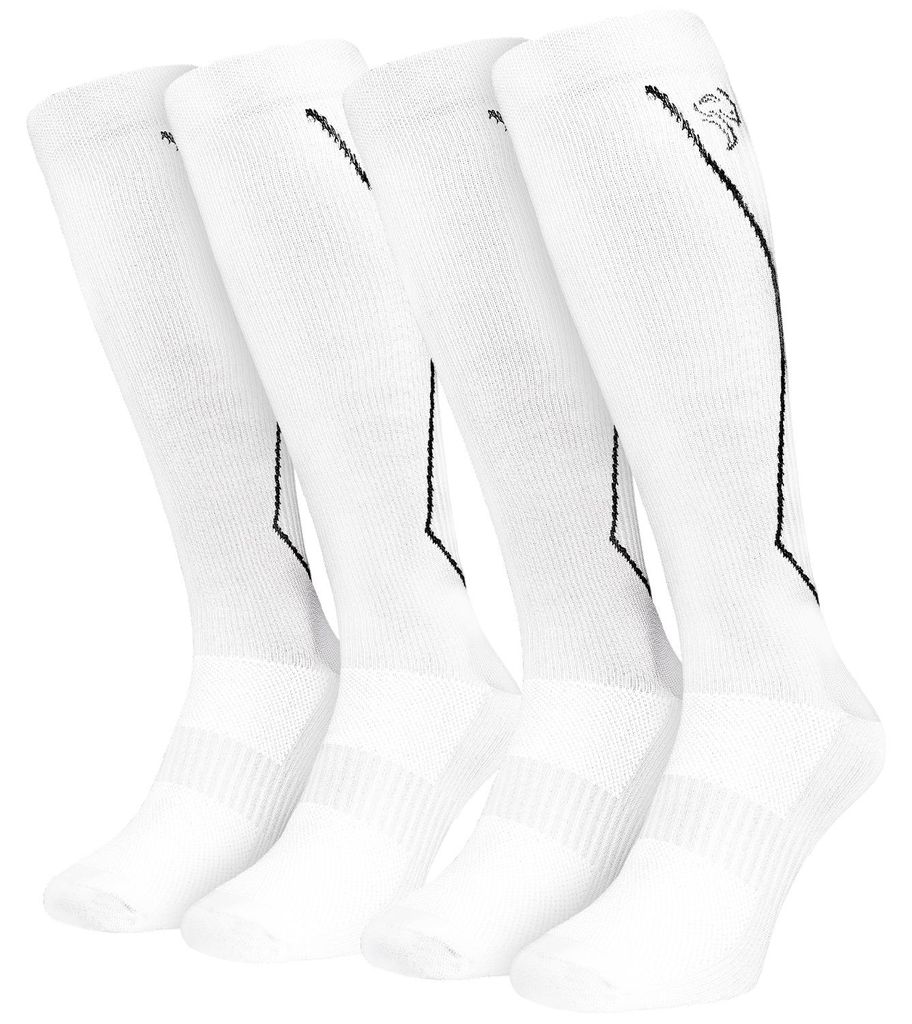 Kompressions-Laufsocken 2 Paar Damen & Herren Weiß 35-38 atmungsaktiv