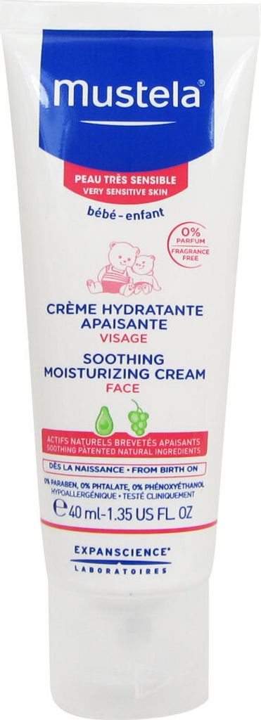 Zklidujc krm na obliej Mustela, 40 ml - dlouhodob! Obrázek produktu 