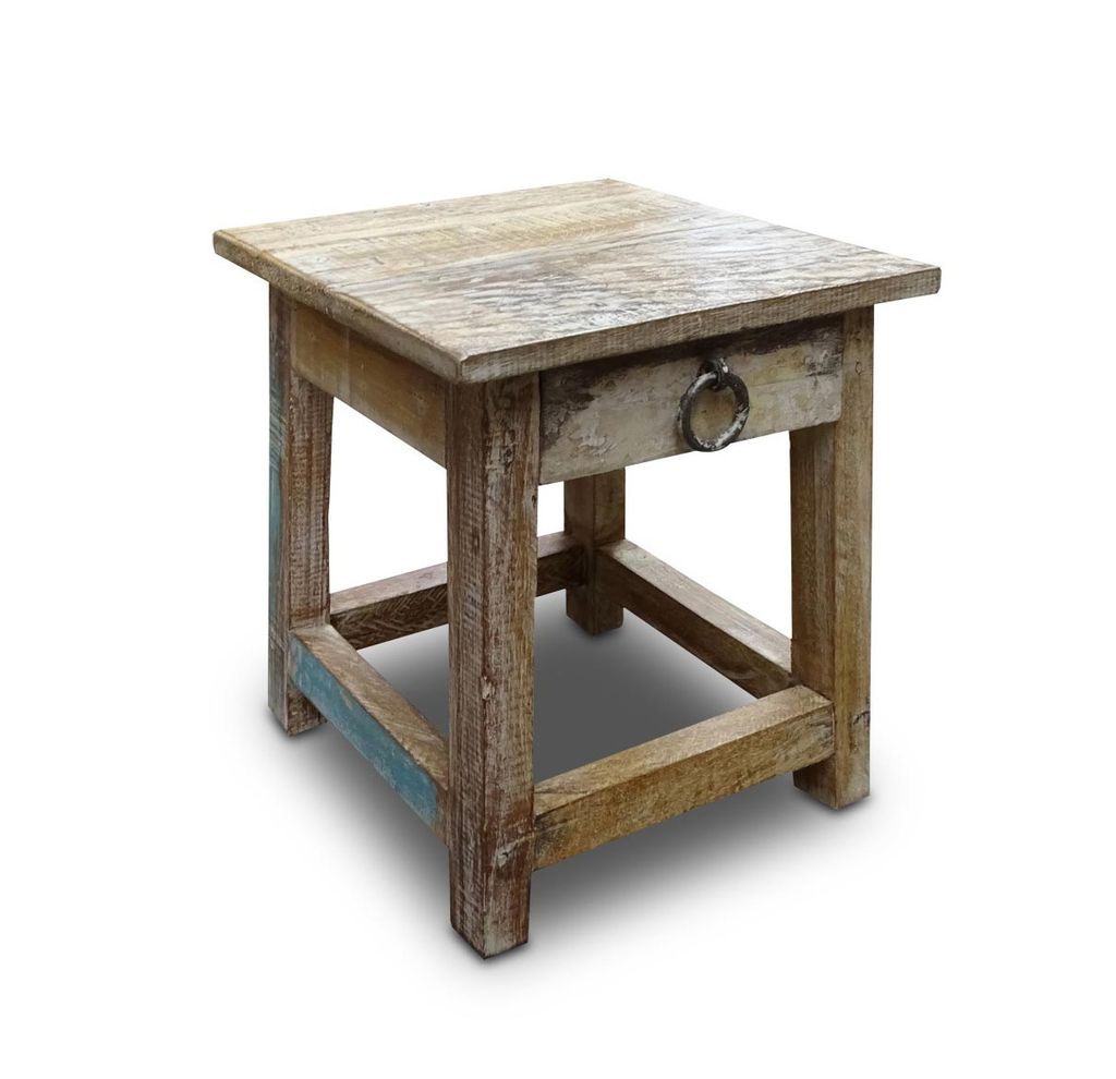 LS-LebenStil Vintage Holz Nachttisch Schublade 30cm ️ Produktbild 