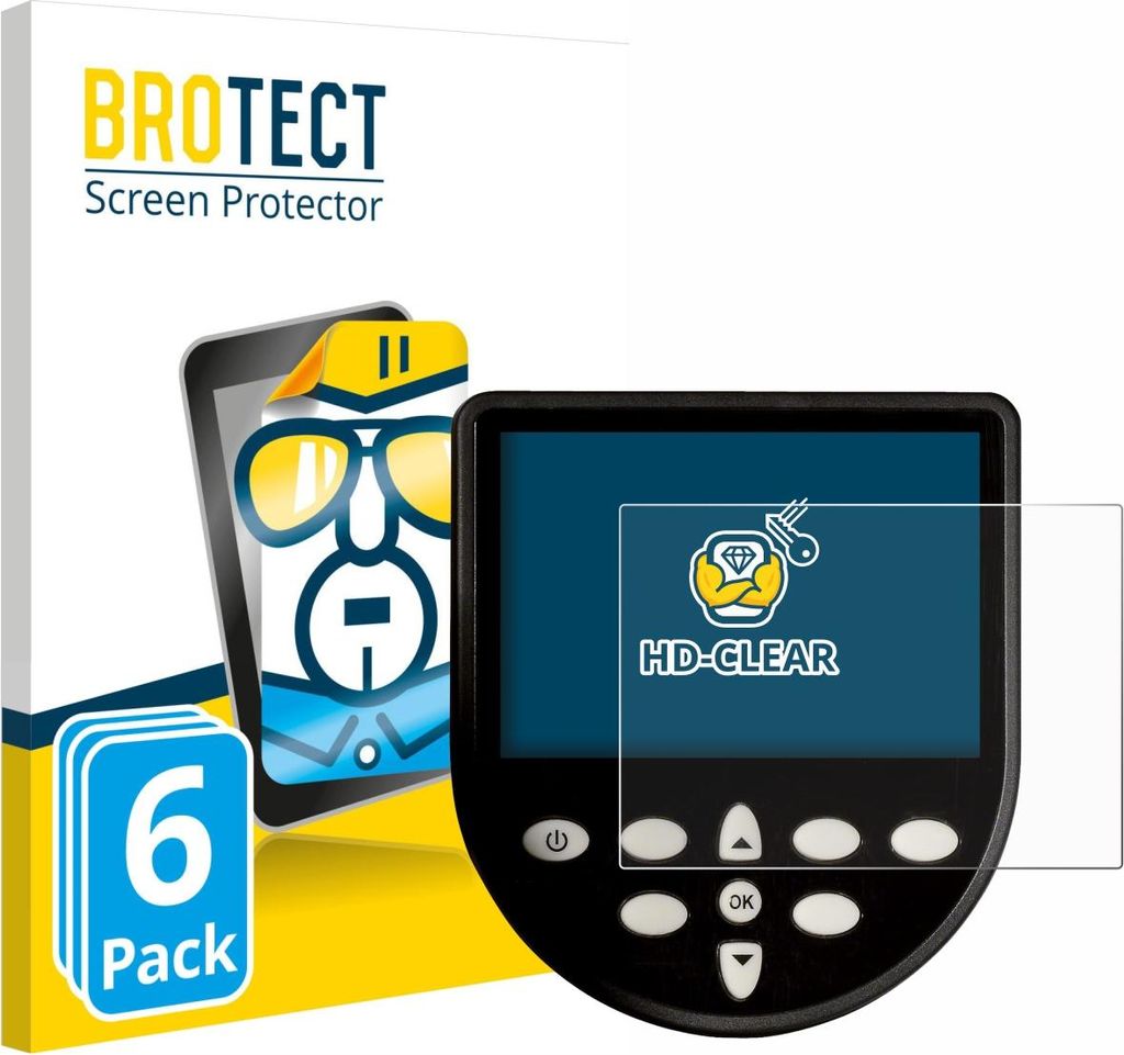 6x Für WaterRower Series 4 Monitor Schutzfolie BROTECT Displayschutz Display Schutz Folie Klar Transparent