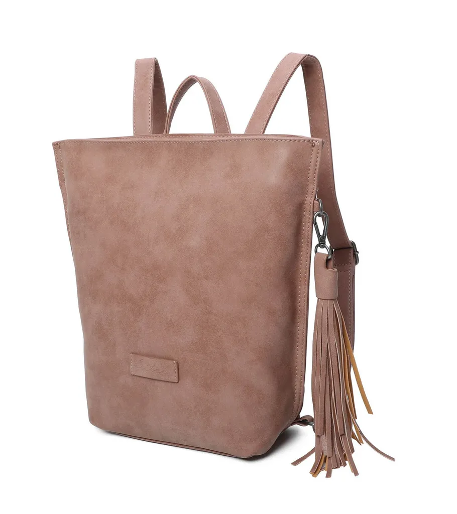 Fritzi33 Backpack Vintage Brun - Sac à Dos Souple au Design Rétro Chic