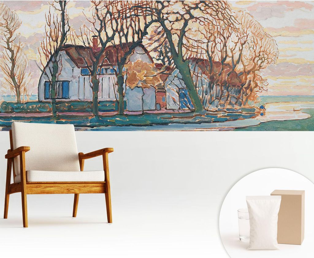 Fototapete - 250x104 cm - Tapete - Wandtapete - Wandbilder - Dekofolie - Tapete Folie - Wand - Dekoration - Wohnzimmer - Idyllische Landschaft