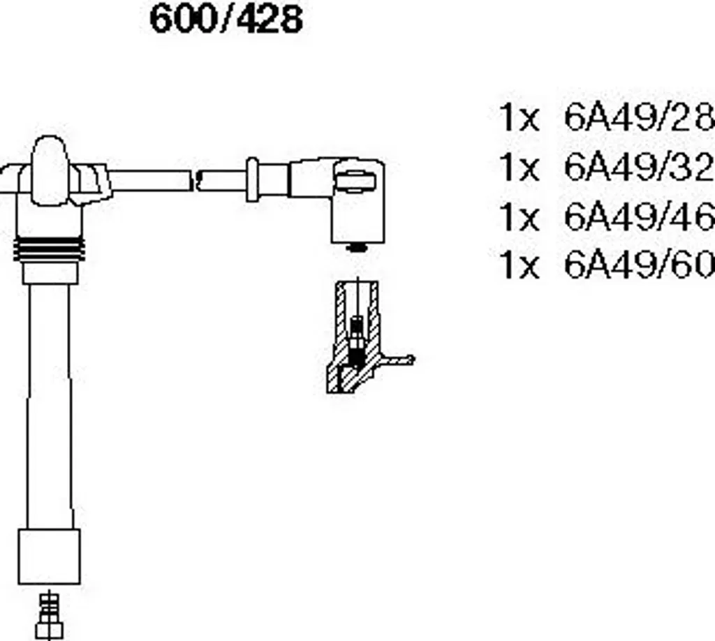 Cavi Candele Fiat Punto Lancia Y BREMI 600/428 Ricambio Originale