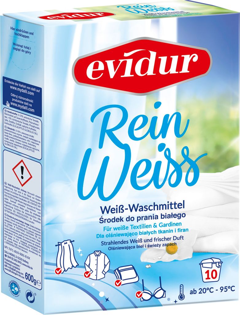 Dalli Detersivo per tende e tessuti bianchi 600 ml Immagine del prodotto 