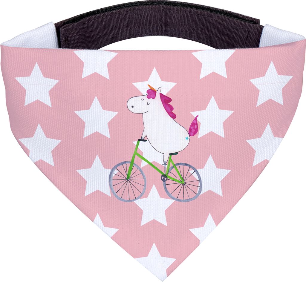 Mr. & Mrs. Panda Halstuch Hund Einhorn Radfahrer - Rot Pastell - Geschenk, Unicorn, Hunde-Halstuch, Für Hunde, Bike, Hundehalstuch, Liebeskummer, ...