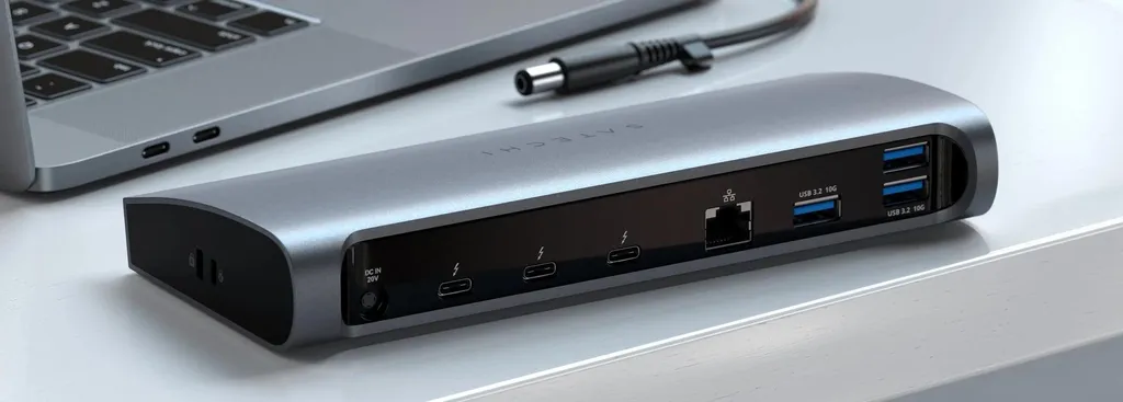 Dock Satechi Thunderbolt 4 EU avec Double Affichage 4K et Charge Rapide - 10