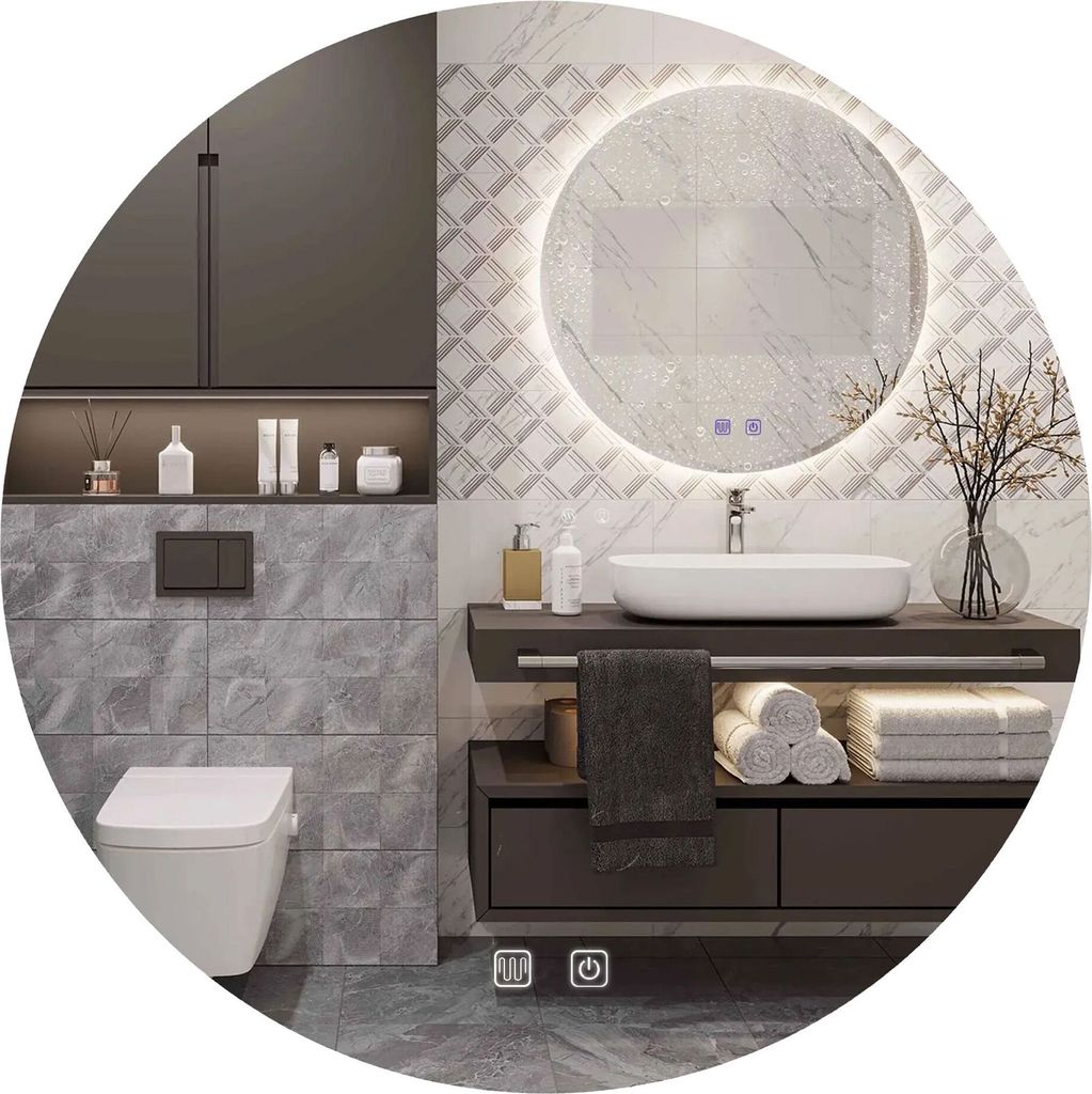 Lustro Ścienne Led 70Cm Hzj070 Zdjęcie produktu 