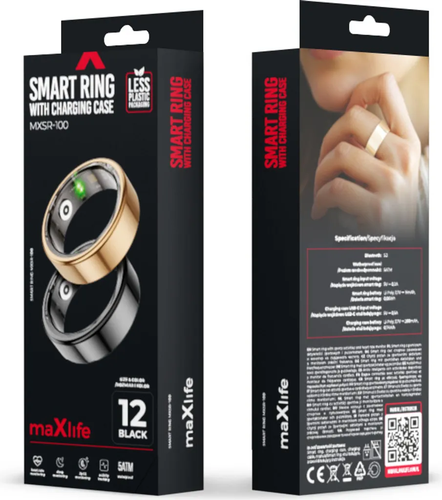 Maxlife MXSR-100 Smart Ring Or Taille 9 avec suivi de sommeil pro - 16