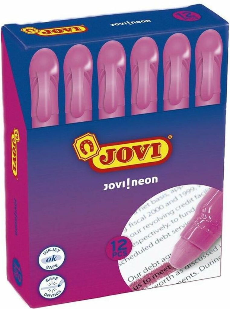 Jovi jovi!neon highlighter gel marker stick 140mm rosa -12u-