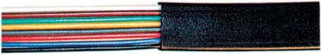 Telefonkabel 8-adrig flach schwarz 20m