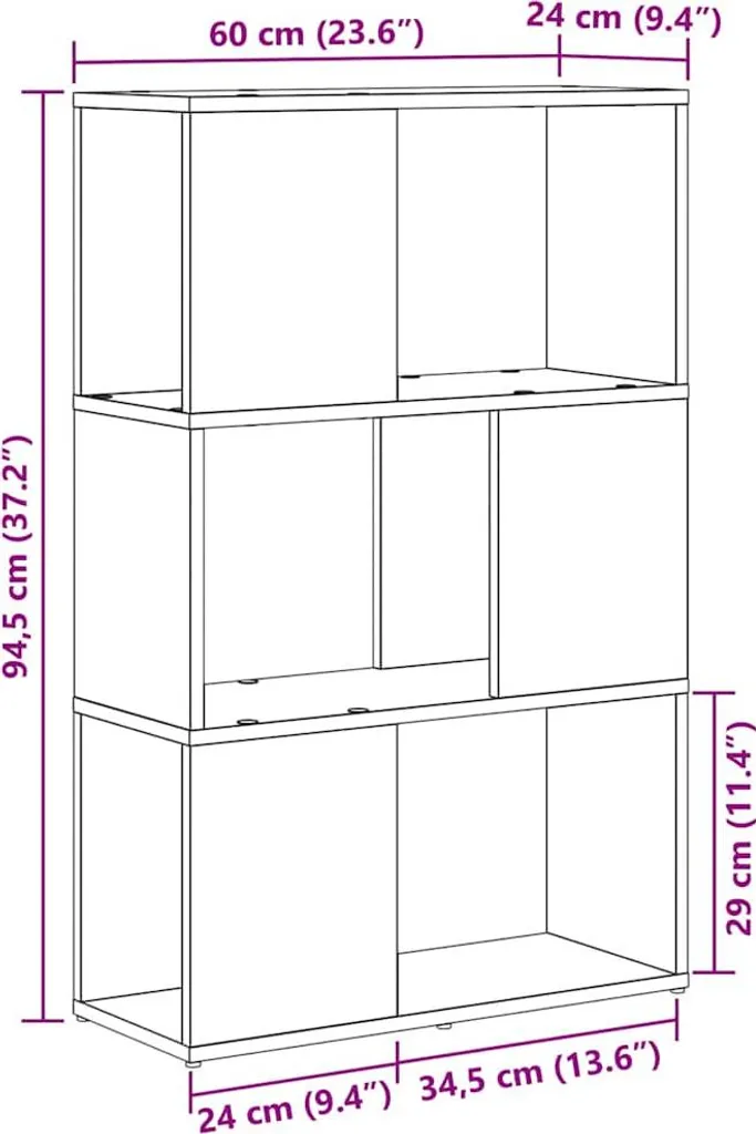 Mobile TV Legno Marrone 60x24 cm | Supporto Multimediale Verticale - 11
