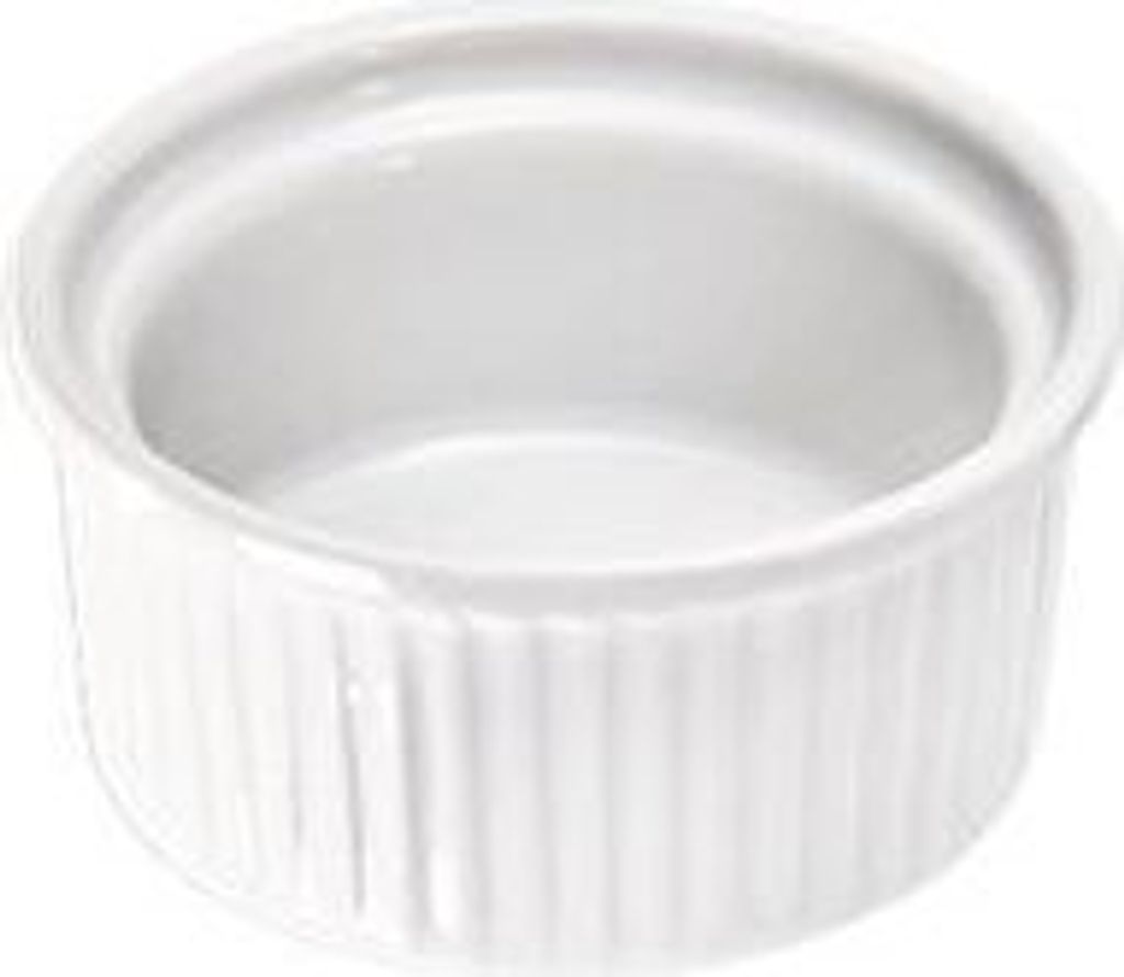 24x Kleines Auflaufförmchen, reinweißes Hotelporzellan, Serie Isabell, Ø 70 mm, 60 ml