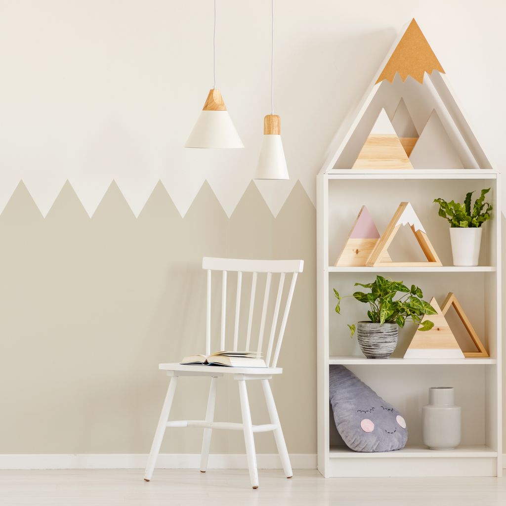 Muralo WANDTATTOO für Kinderzimmer für Mädchen und Jugend Wandsticker Wandaufkleber ZAUNFORM Creme Br. 120 cm x Hö. 120 cm