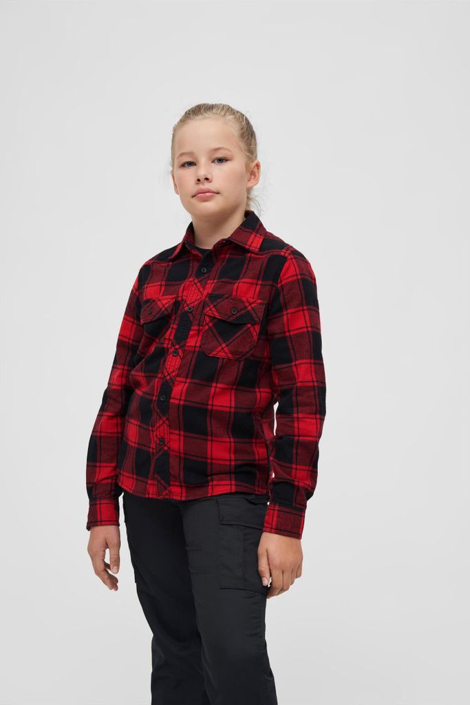 Brandit Chemise pour enfants 158/164 Rot/Schwarz kariert Image du produit 