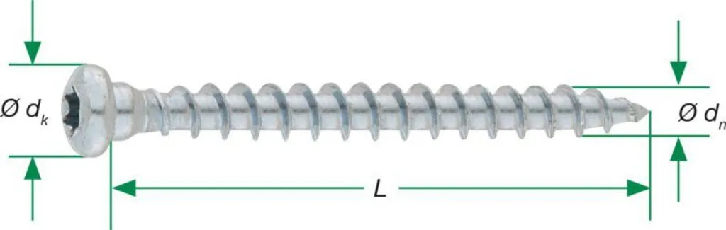 Vis bois SPAX 5x70 mm pour assemblages structurels et menuiserie T20 200pcs