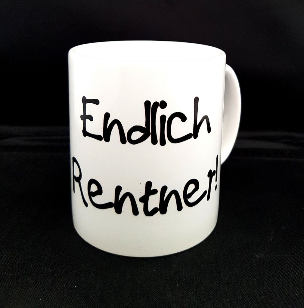 Tasse Kaffeepott Endlich Rentner  Ruhestand Kaffeebecher Produktbild 