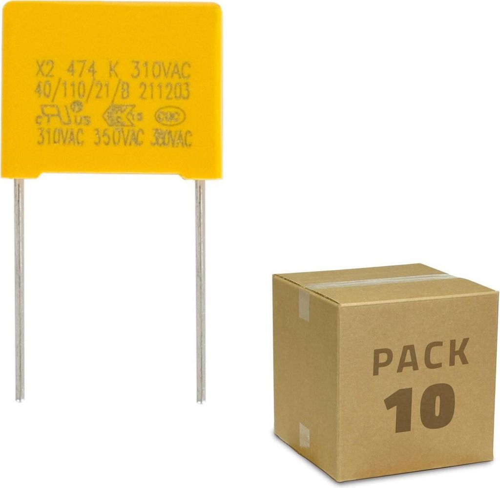 10 Pack 10 Anti-Flicker LED-Kondensatoren 0,47uF 310V AC Produktbild 