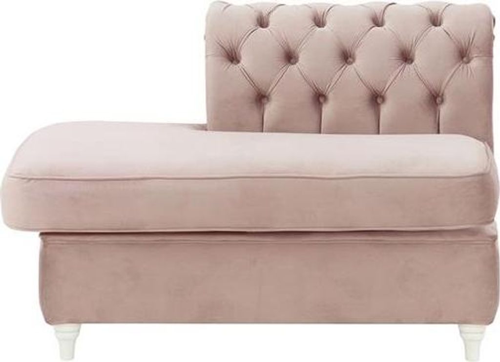Chesterfield Modul - Abschlusselement rechteckig, links (ESL)-Velluto 14-white