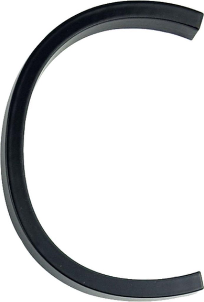 Jumada's – Schwarzer Buchstabe C – 125 mm – schwarze moderne Hausnummer – schwarze Hausnummer