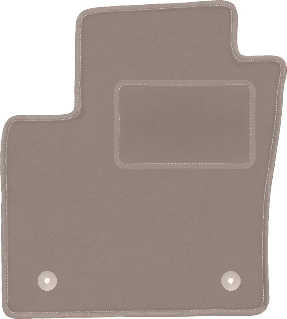 Tappetino conducente in velluto beige compatibile con Toyota C-HR Hybrid (2016-, crossover) – con fissaggi – su misura