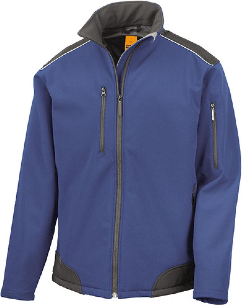 Result WORK-GUARD R124X | Ripstop Softshell Work Jacket / Arbeitsjacke - Farbe: Royal/Black - Größe: L