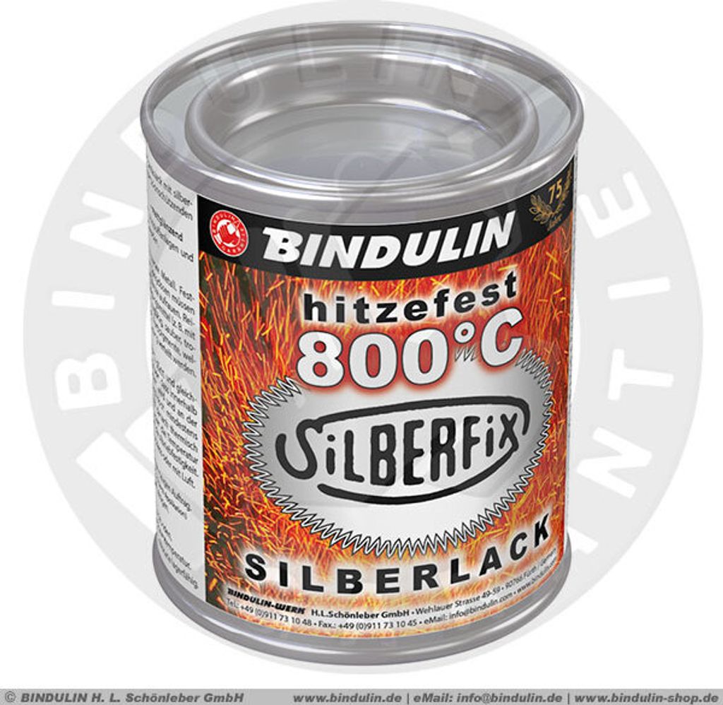 125 ml SILBERFIX 800°C  MATTSILBERNER OFENROHRLACK Farbe: Produktbild 