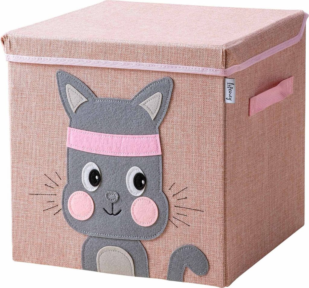 Lifeney Aufbewahrungsbox Kinder mit Deckel I Niedliche Spielzeugkiste I Aufbewahrungsboxen für Kinderzimmer I Faltbox für Spielzeugaufbewahrung I...