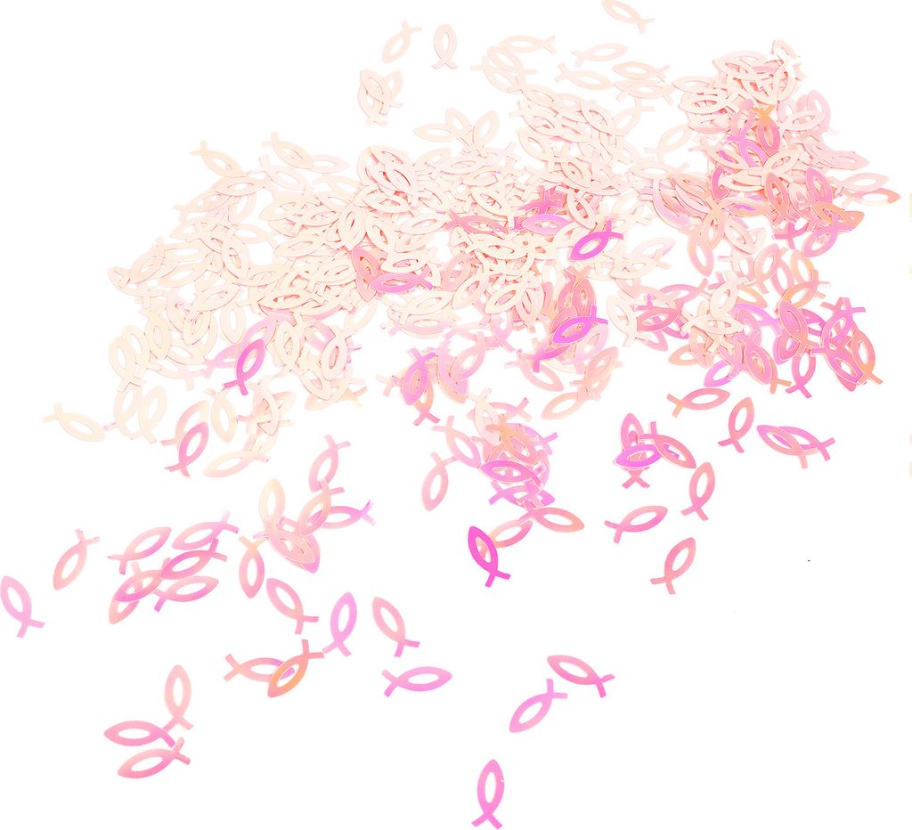 Oblique Unique Fisch Konfetti für Taufe Hochzeit Konfirmation Kommunion Geburtstag Tisch Deko Streudeko - rosa
