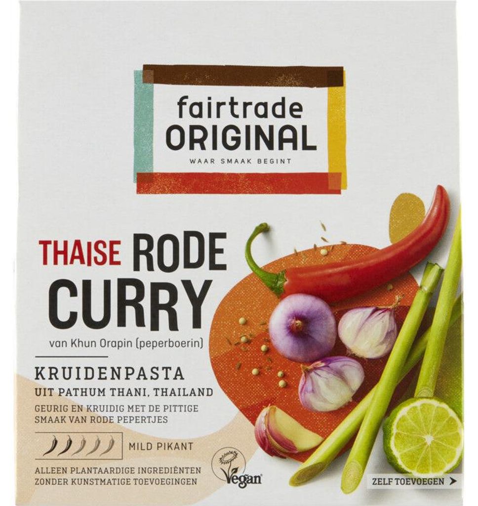 Fairtrade Original Red Curry Spice Pasta 70 g – aromatická, Obrázok produktu 