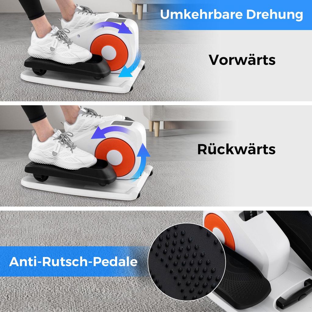 Produktbild von Elliptical Trainer Mini-Ellipsentrainer Bewegungstrainer Pedaltrainer Fahrradpedal-Trainingsgerät E Merach Stepper