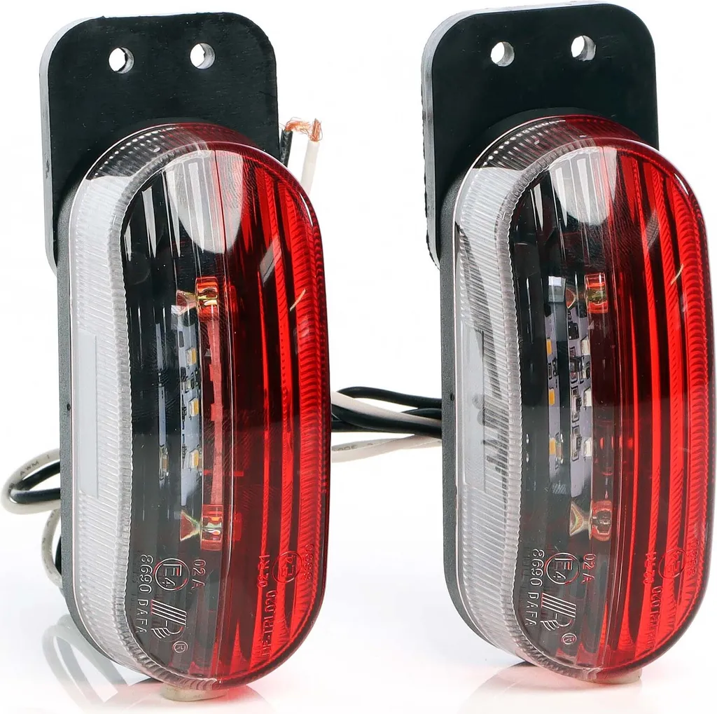 Wiltec 2 Fanali LED 12V per Ingombro Rimorchio e Caravan - Certificati E-Mark