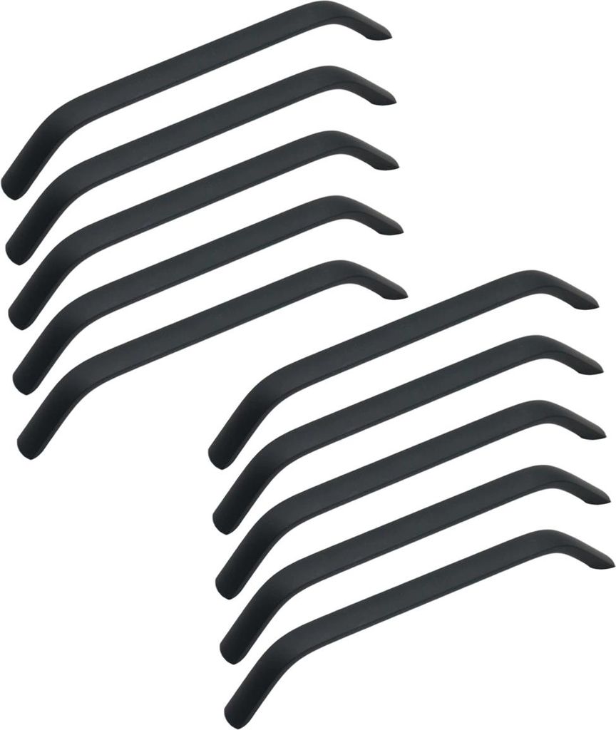 10 x Schubladengriffe und -knöpfe für Küchenschranktüren, Schrankschubladen, Schlafzimmermöbel, Mittenabstand 160 mm, Sandstrahlverfahren