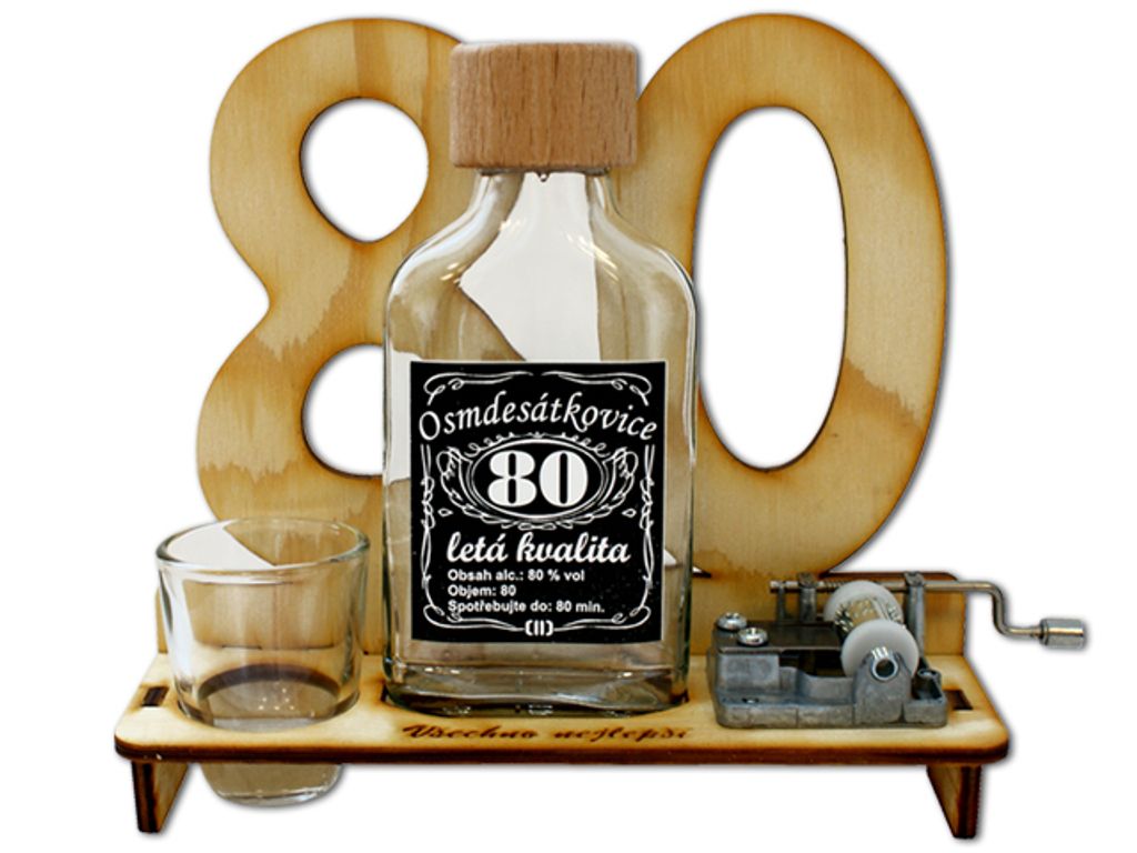 Značka na výročí 80 let s flašinetem Obrázek produktu 