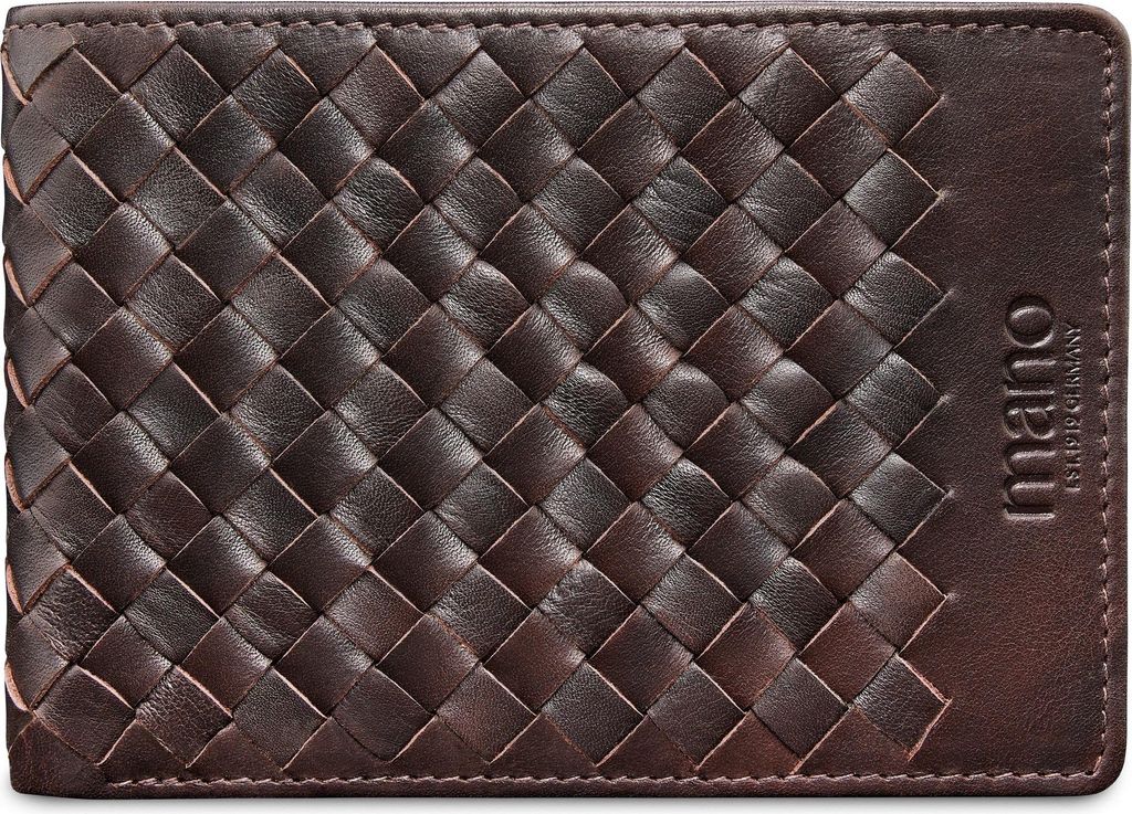 mano Leder Geldbörse Don Luca Coin Wallet with Flap Dark Produktbild 