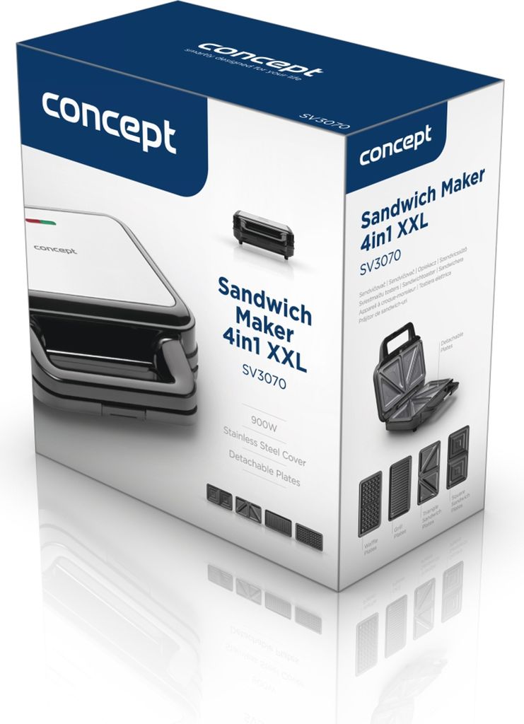 Concept SV3070 Sandwich-Waffel-Grill, Materialmixgehäuse, Produktbild 7