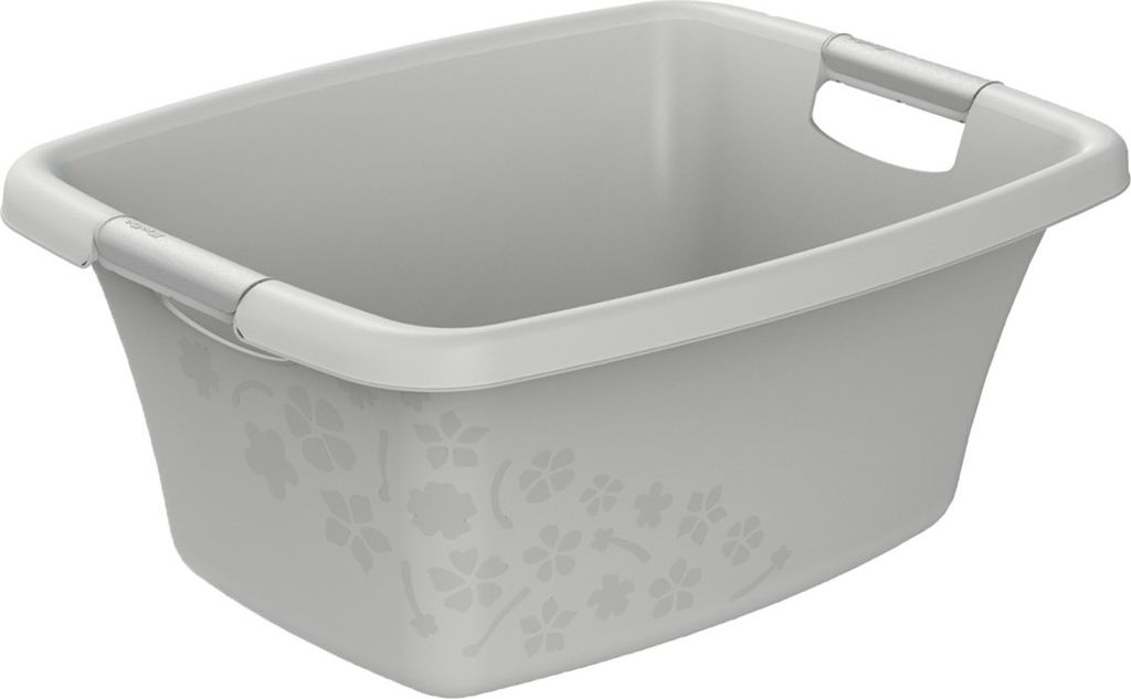 Wäschewanne Rotho Flowers 25 l grau matt 1756690002WS Produktbild 
