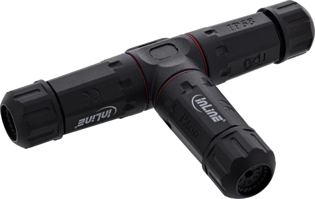 Connecteur IP68 anti-humidité pour câble d'alimentation 3 pôles InLine