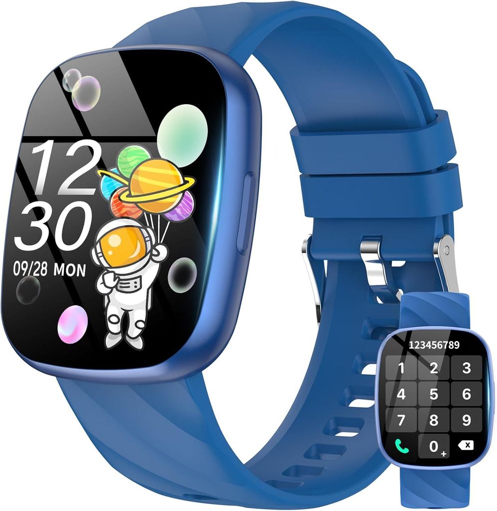 Smartwatch Kinder, 1.83 HD Voll Touchscreen Fitnessuhr mit 100+ Sportmodi, 24/7 Puls, Schlafmonitor, Wecker, IP68 Wasserdicht, Fitness Tracker für...