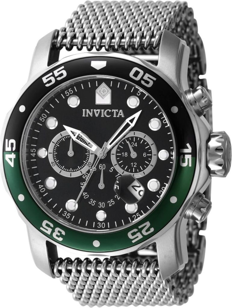 Invicta Pro Diver 47631 Herren uhr - Wasserdicht - Analog - Quarzuhrwerk - Edelstahl mit schwarzen zifferblat - 48mm