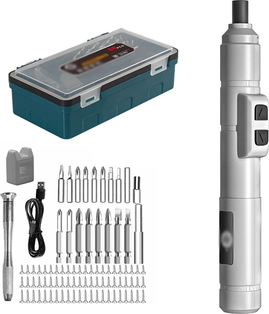 Tournevis Électrique Multifonction et Kit d'Embouts pour Électronique Grand