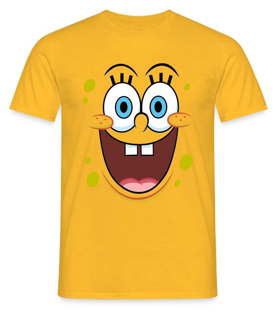 Spreadshirt SpongeBob Schwammkopf Kostüm Karneval Männer T-Shirt, M, Gelb